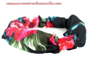 Bandeau cheveux en tissu au motif jungle